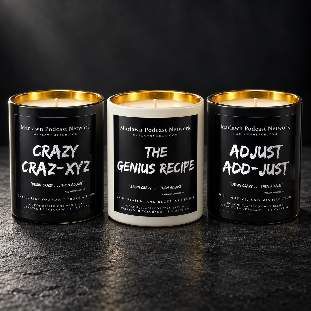 The Genius Recipe™ 3-Candle Set — White Center