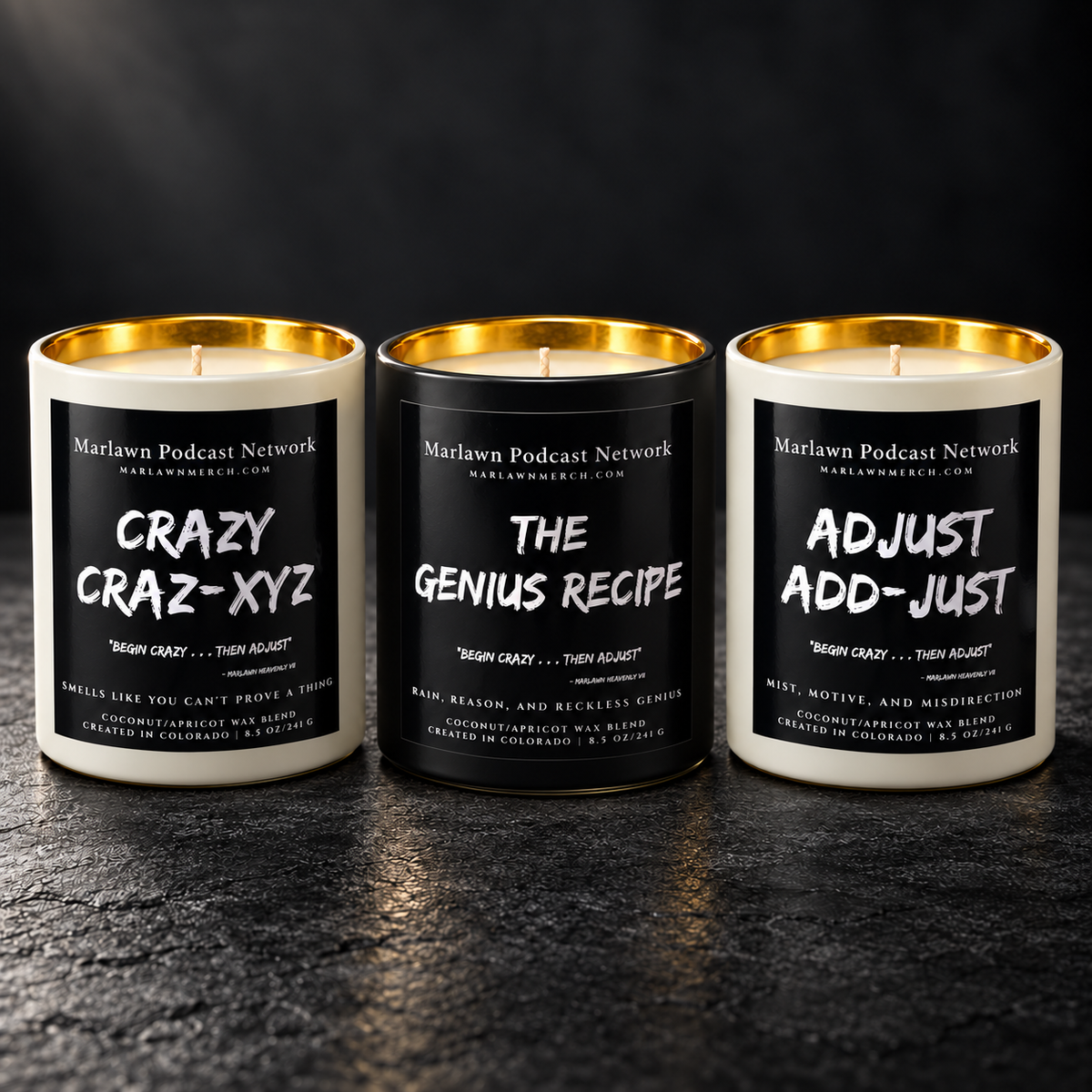 The Genius Recipe™ 3-Candle Set — Black Center